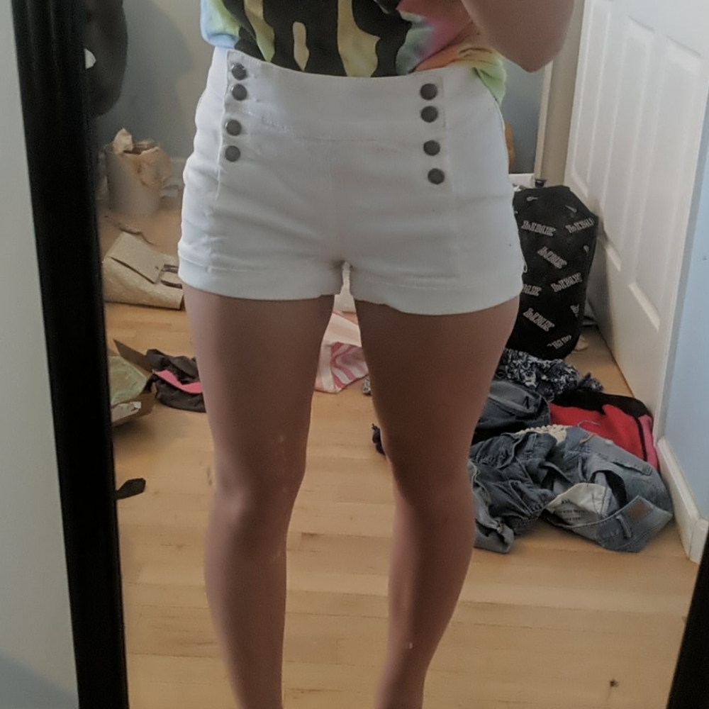 White sailor shorts